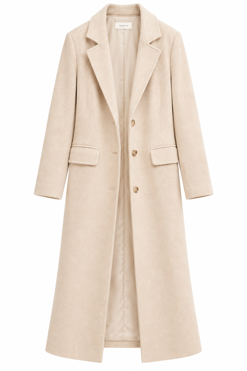 Luciee Natural Textured Longline Blazer