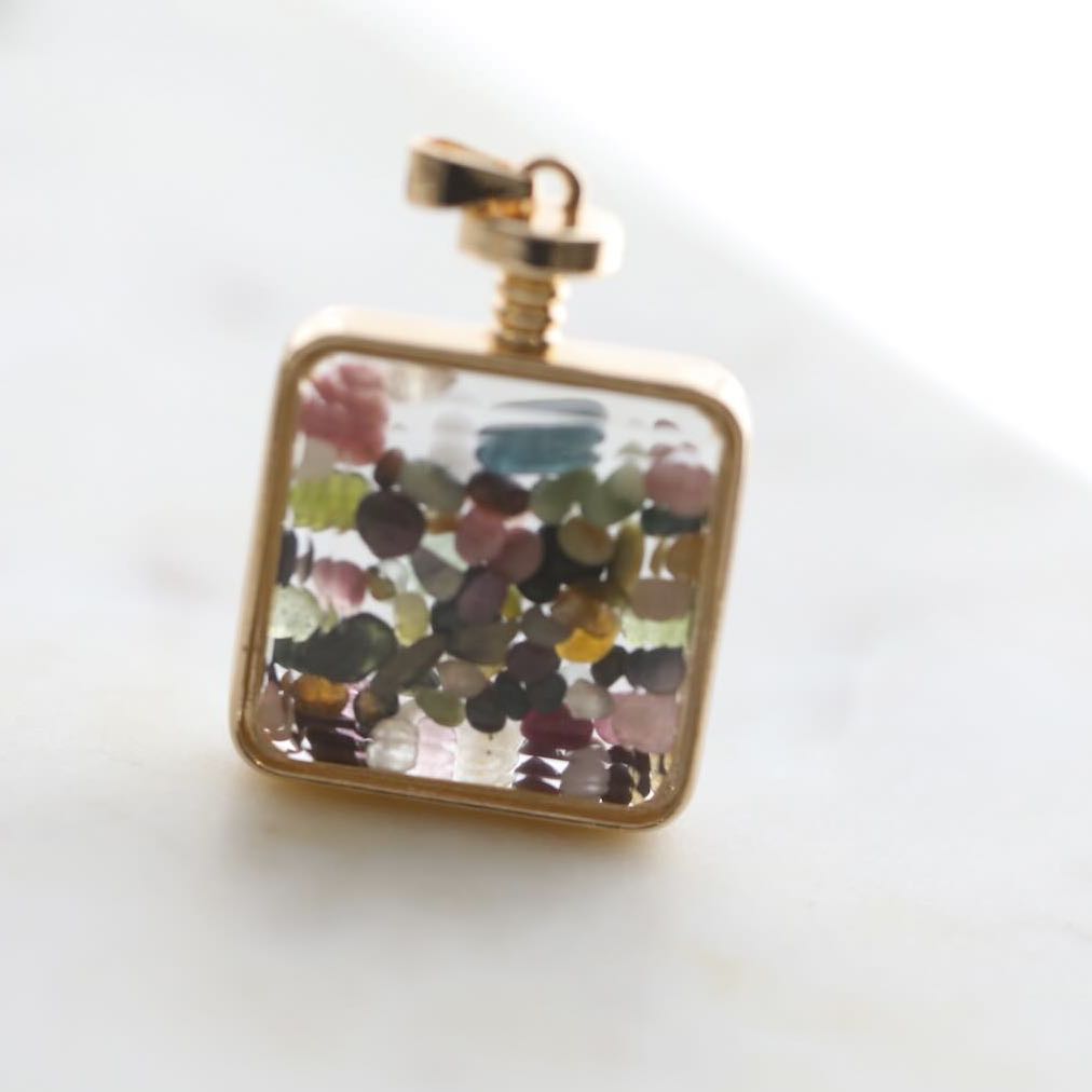 Crystal Pendant Square Perfume Drift Bottles