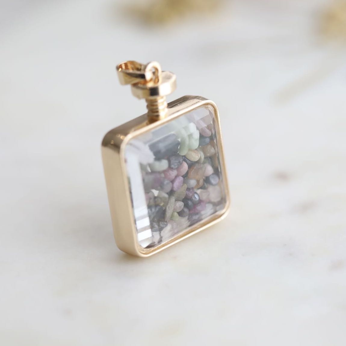 Crystal Pendant Square Perfume Drift Bottles