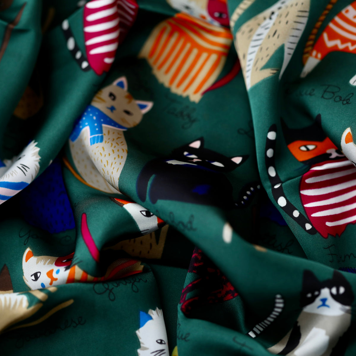 Cat Lady - Satin Scarfs