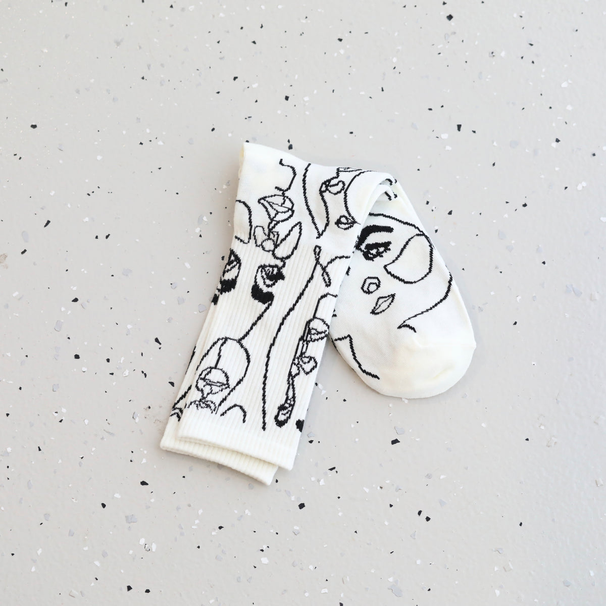 Abstract Print Socks by Mrs V – Stylish and Creative Mid Tube Socks