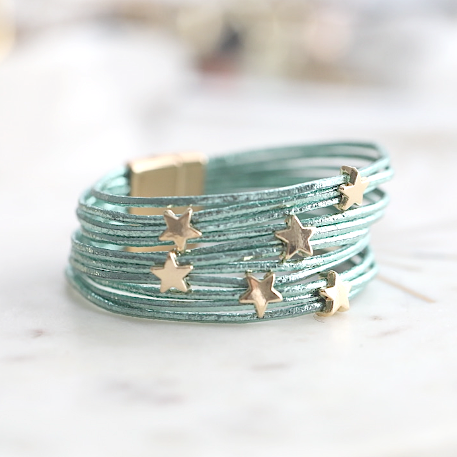 Leather Star Cuffs