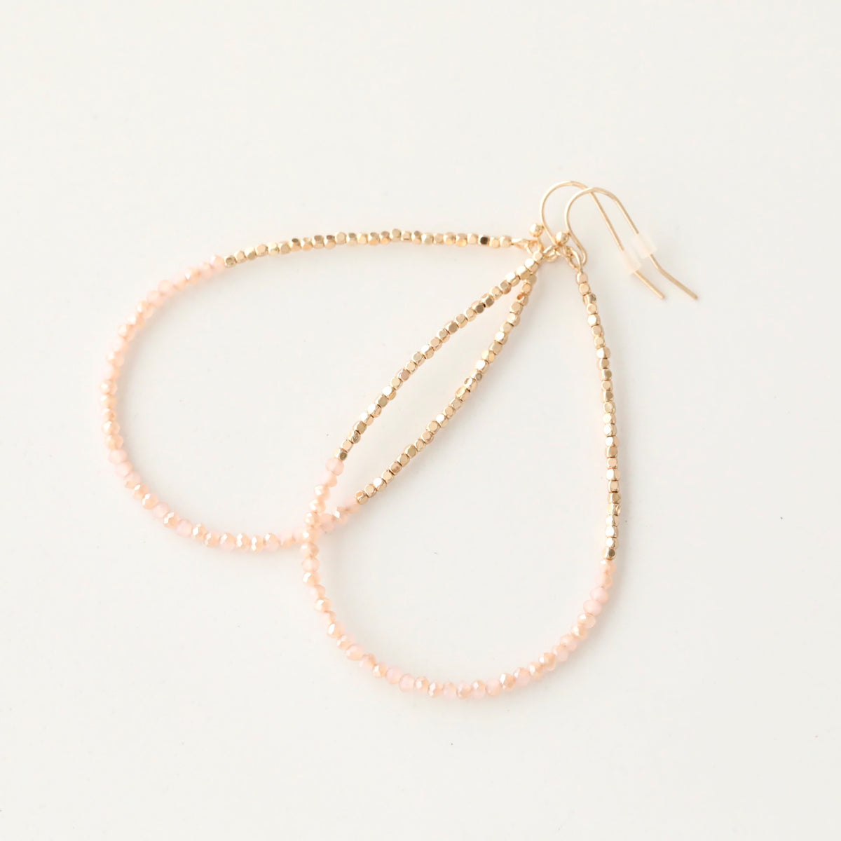 Beaded Large Teardrop Shaped Earrings