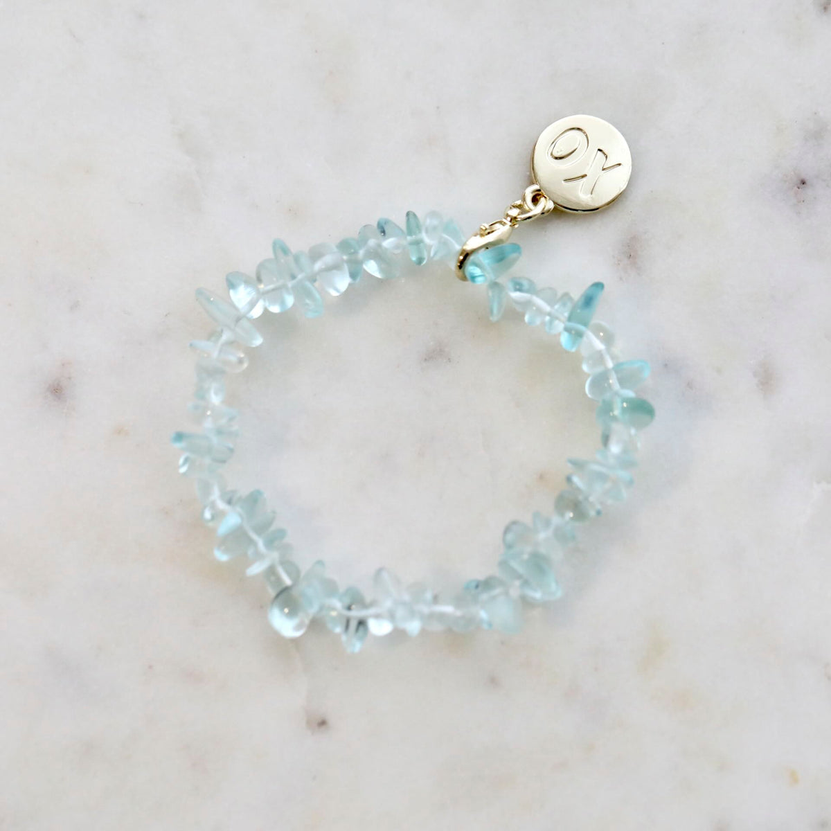 I AM BALANCED Aqua Obsidian Chip Crystal Bracelet by Mrs V – Protective and Calming Jewellery