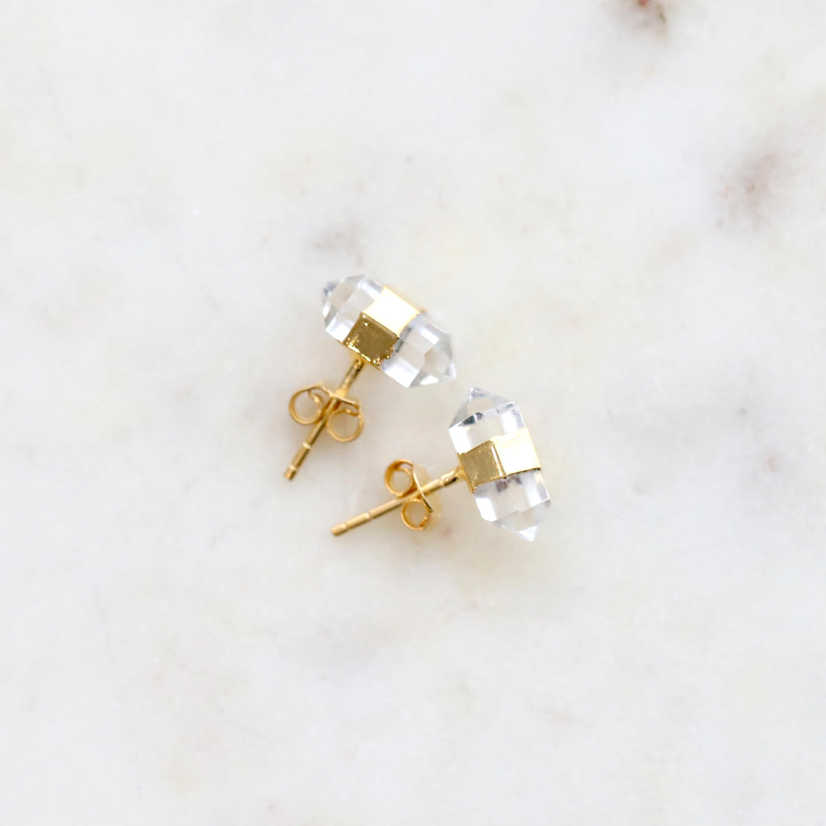 Crystal Quartz Stud Earrings