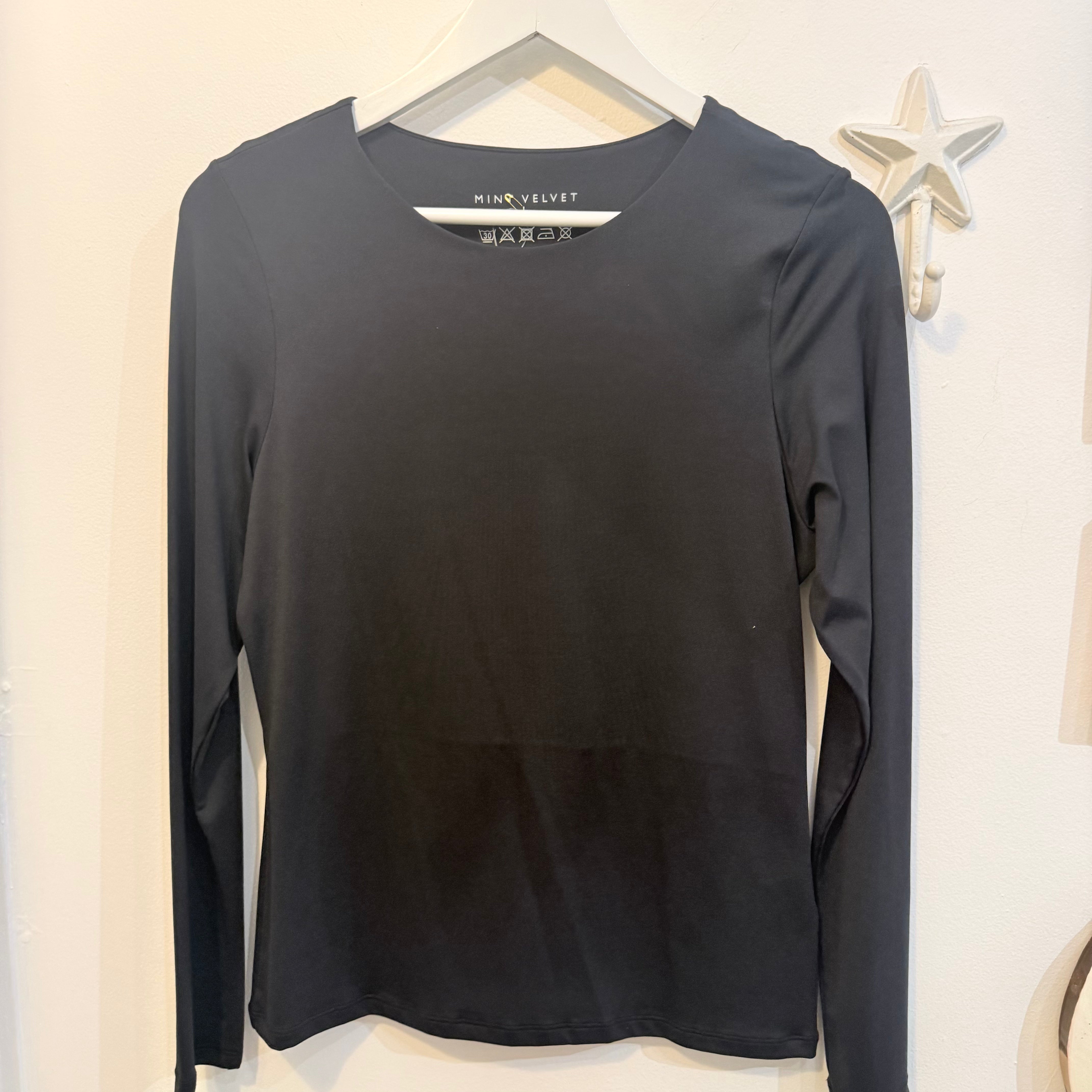 Mint Velvet Black Long Sleeve Top