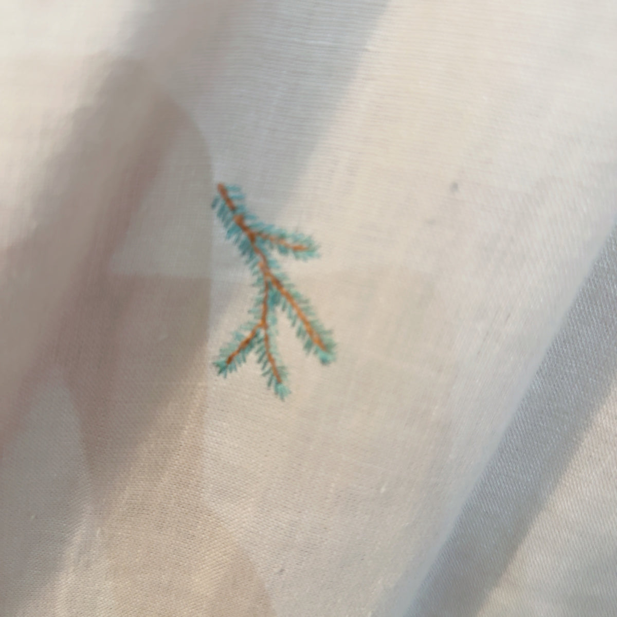 Beautiful Hand Embroidered Linen Blouse