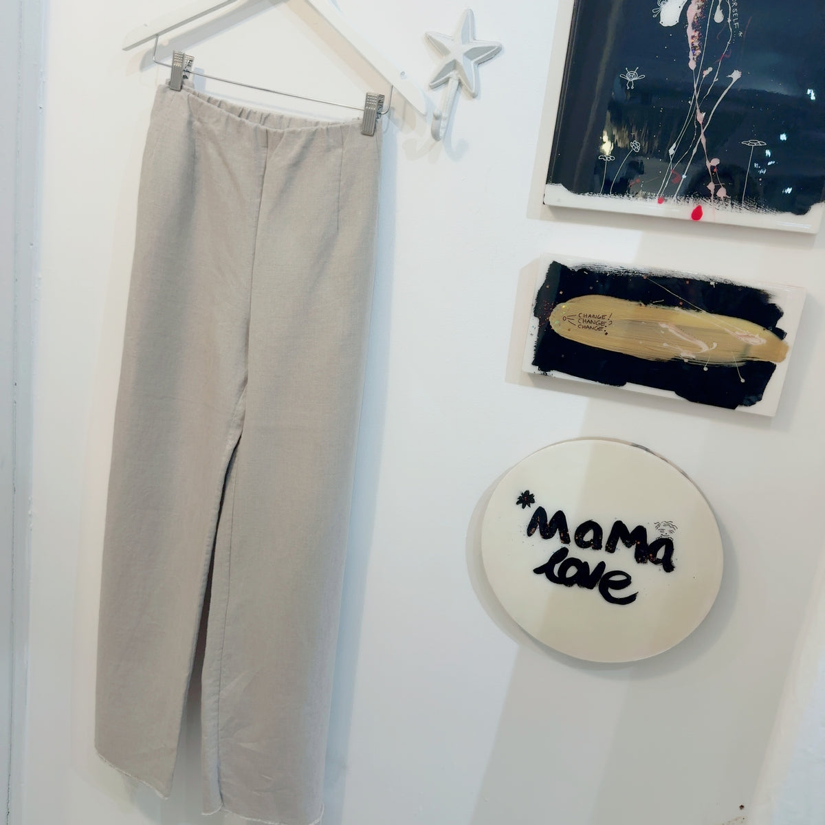 Amano by Lorena Laing  Pleat Pants in Natural Brown
