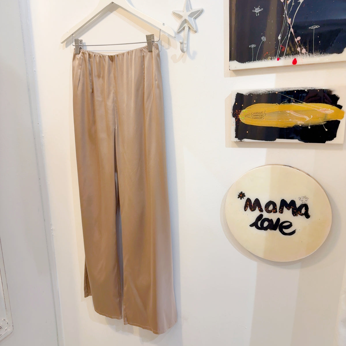 Amano by Lorene Laing Silk Wide-Leg Pants