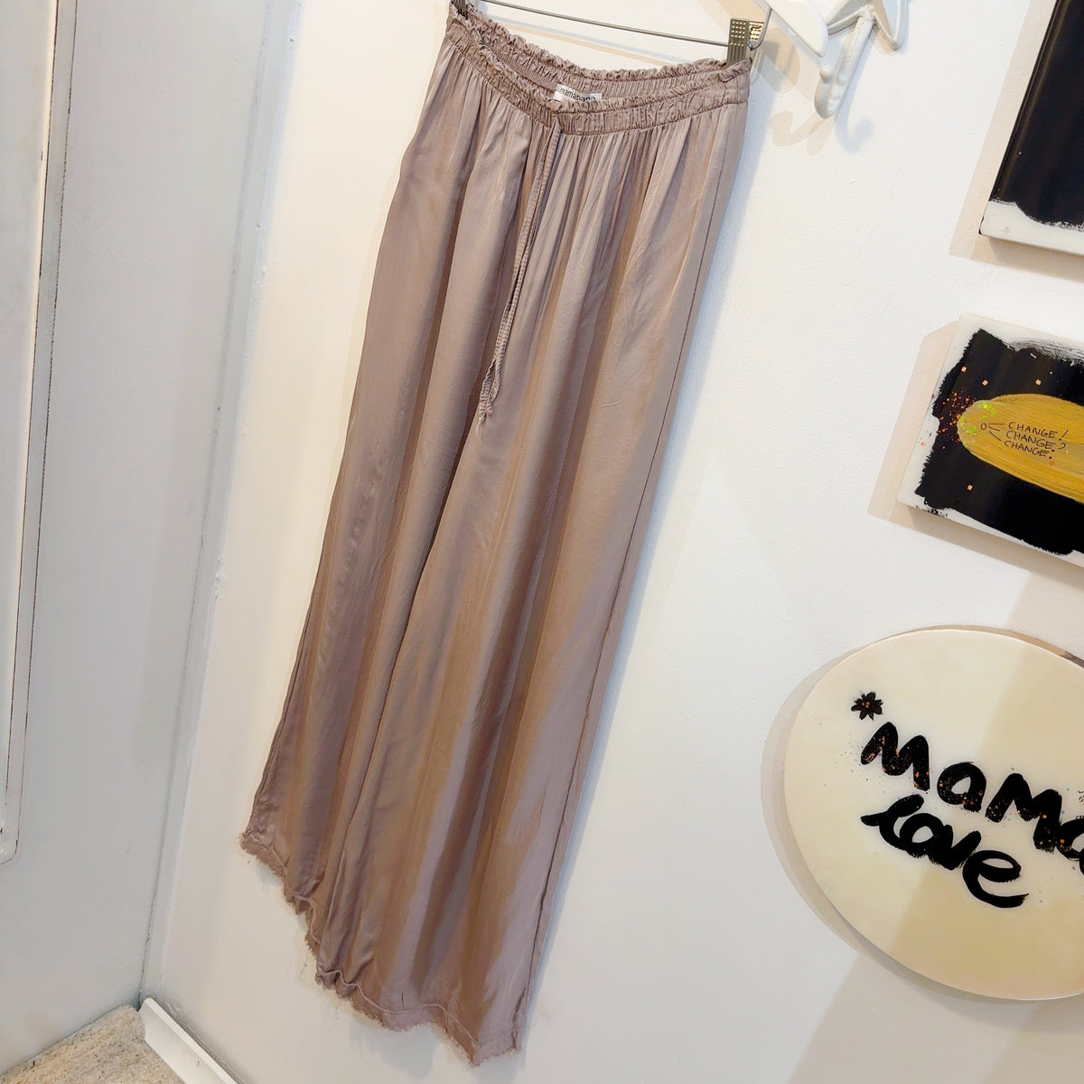 Amano by Lorene Laing Silk Wide-Leg Pants