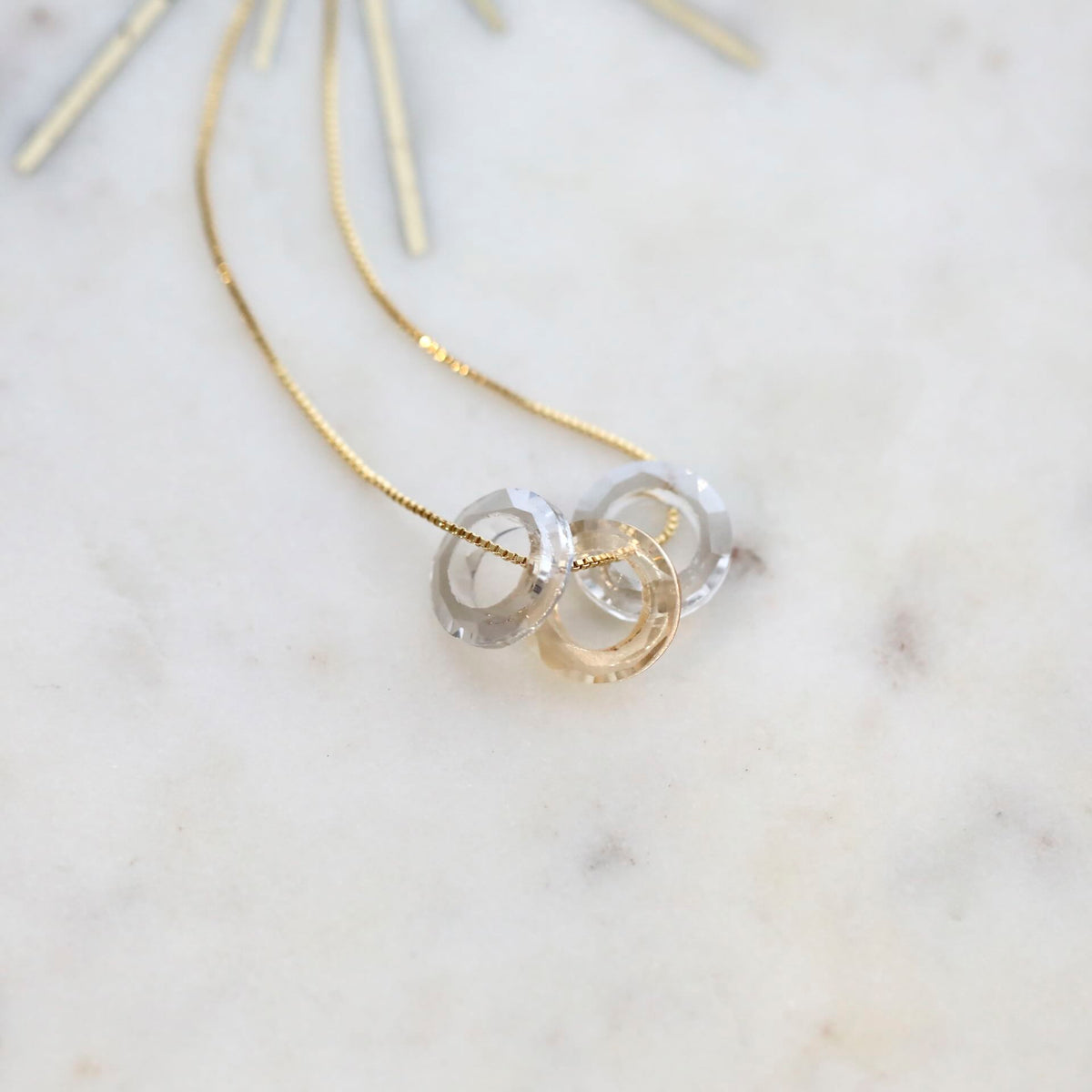 Crystal Loops Necklace by Mrs V – Elegant 18K Gold Plated Jewellery