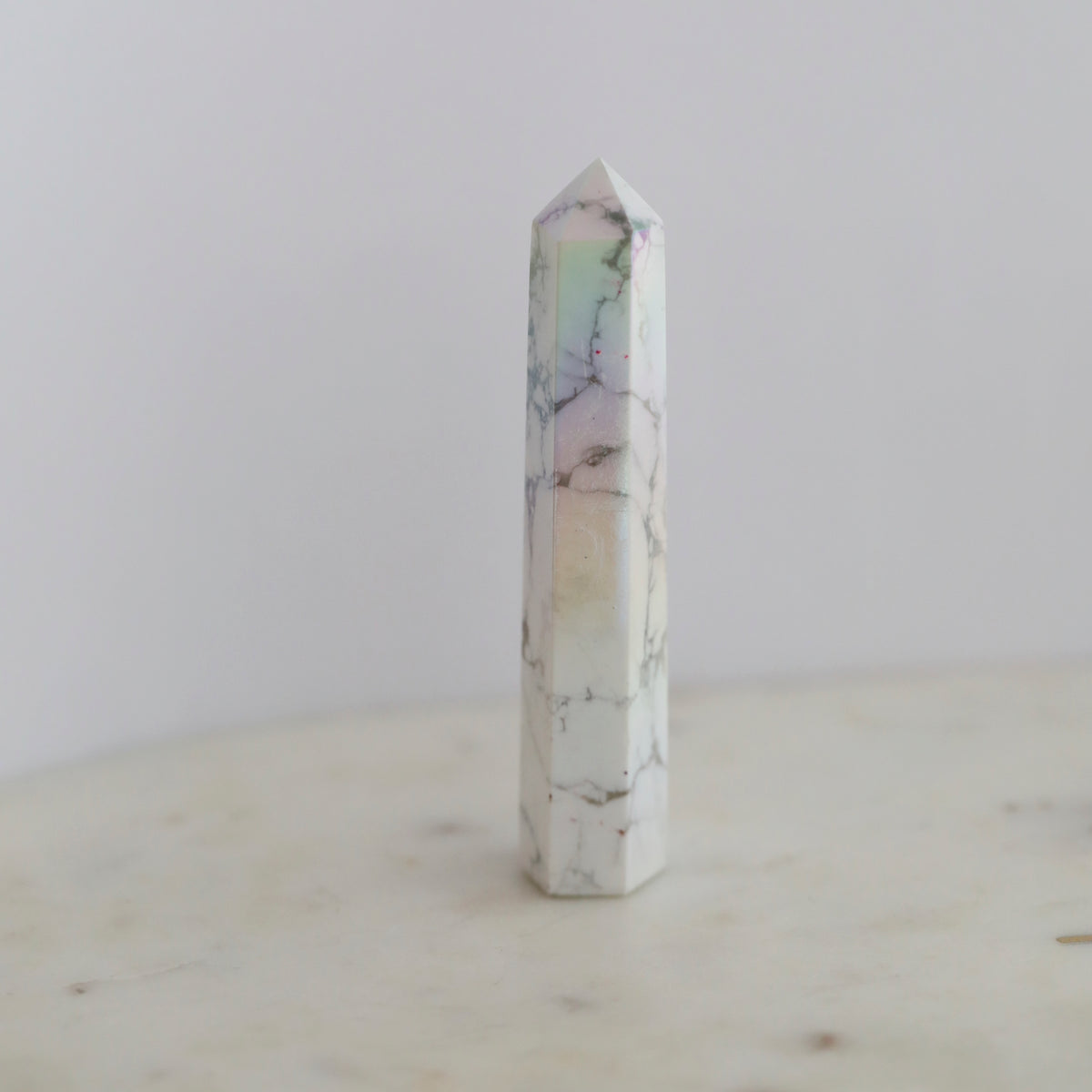Itemized Selection of Angel Aura Howlite Towers by Mrs V