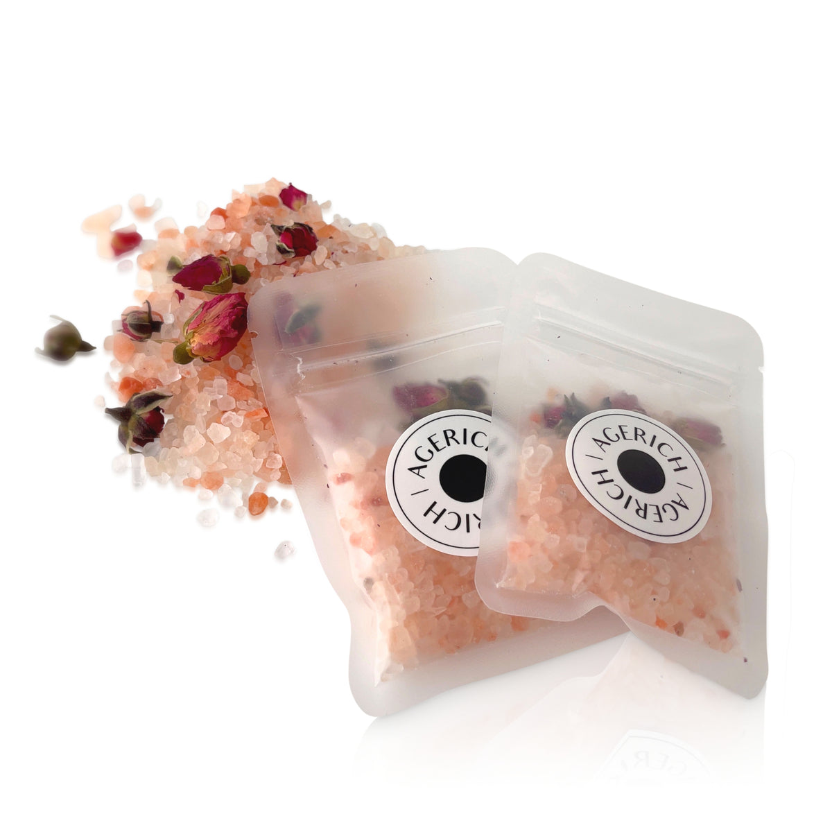 10-Pack of Bath Salts by Mrs V – High Grade Himalayan with Rose Petals